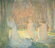 Maurice Denis Spring Landscape with Figures oil painting reproduction